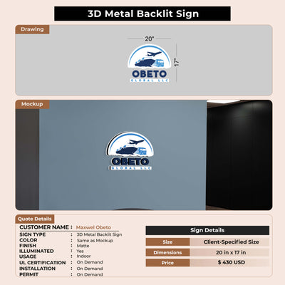 Custom Signs for Maxwel Obeto