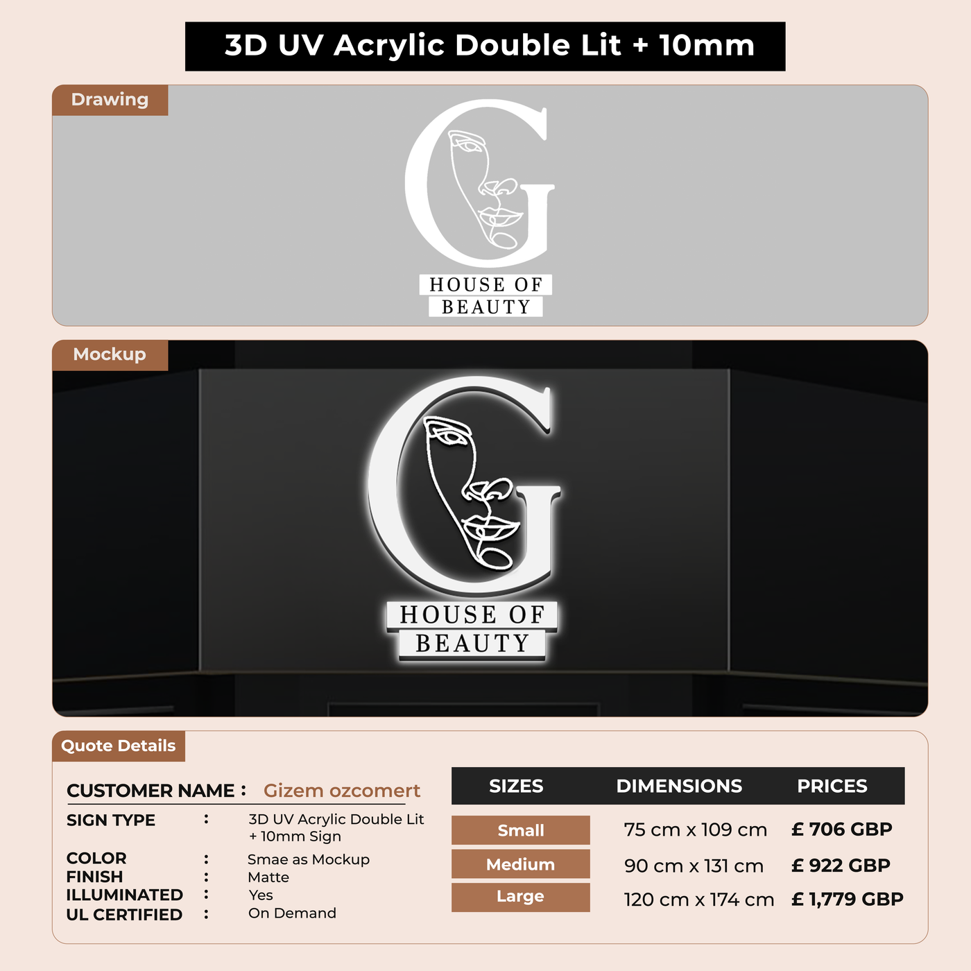 Custom Signs for Gizem ozcomert