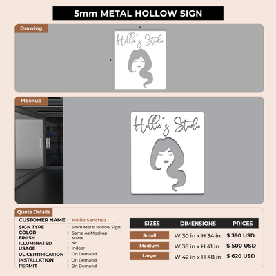 Business Signage for Hollie Sanchez