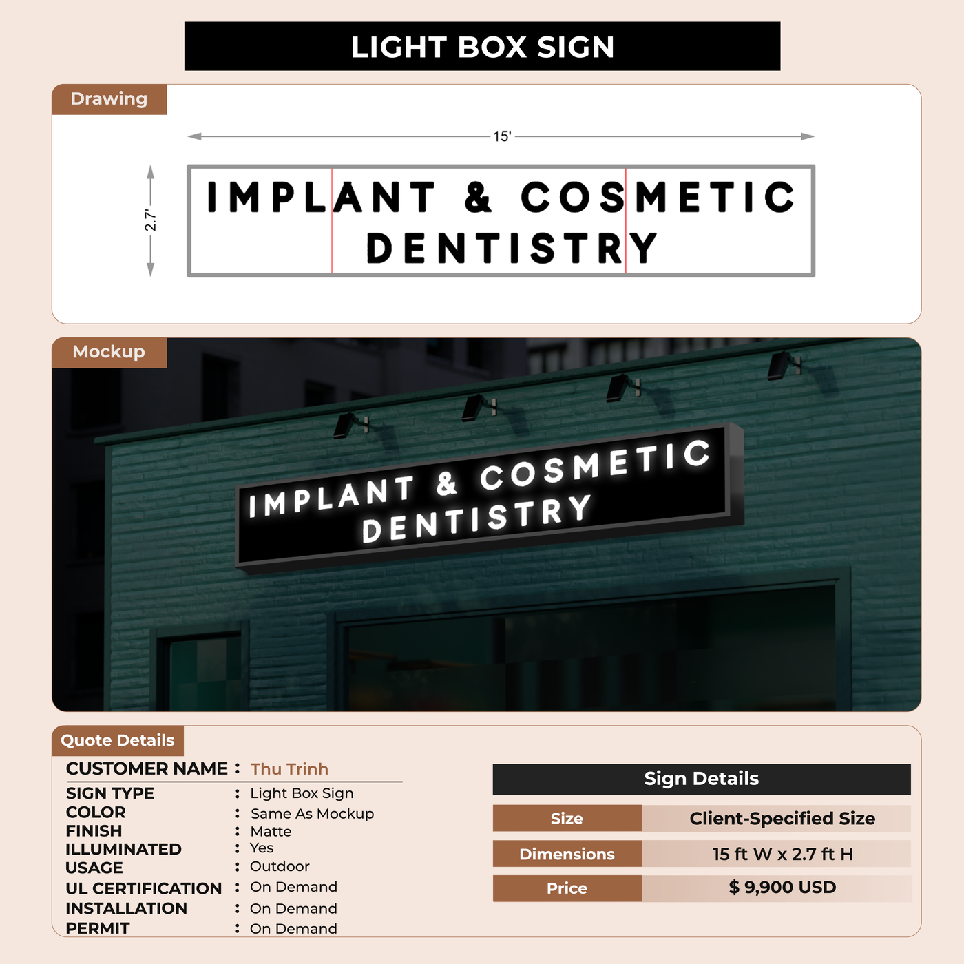 CUSTOM MOCKUP SIGN FOR Thu Trinh