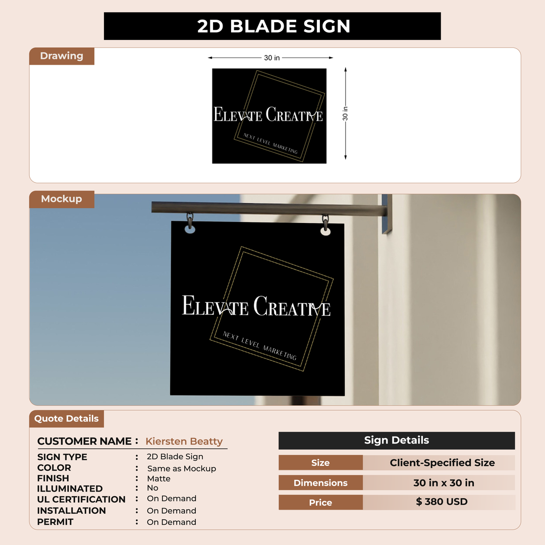 Custom Signs For Kiersten Beatty