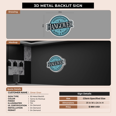 Custom signs for Omer Oner