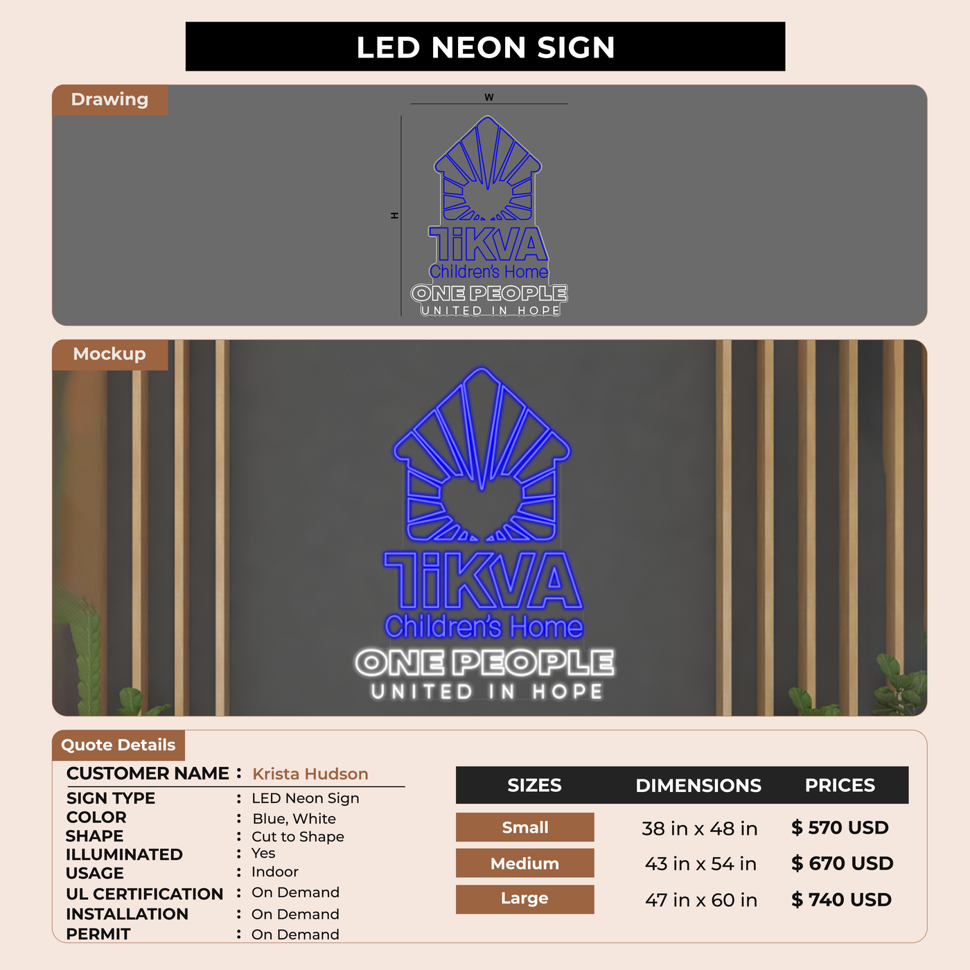 Business signage for Krista Hudson