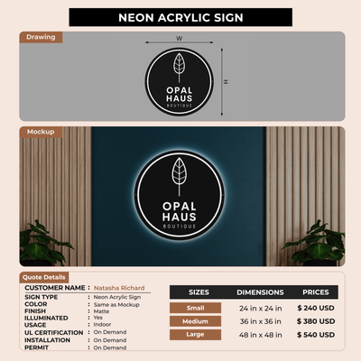 Business Signage for Natasha Richard