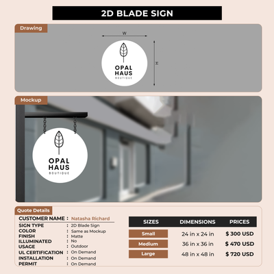 Business Signage for Natasha Richard