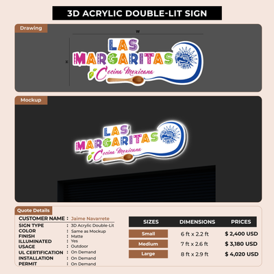 Business signage for Jaime Navarrete
