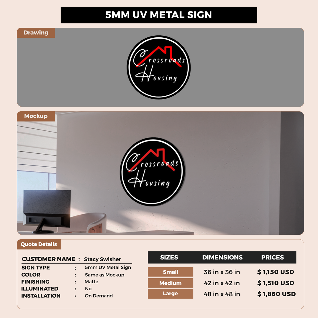 Business signage for Stacy Swisher