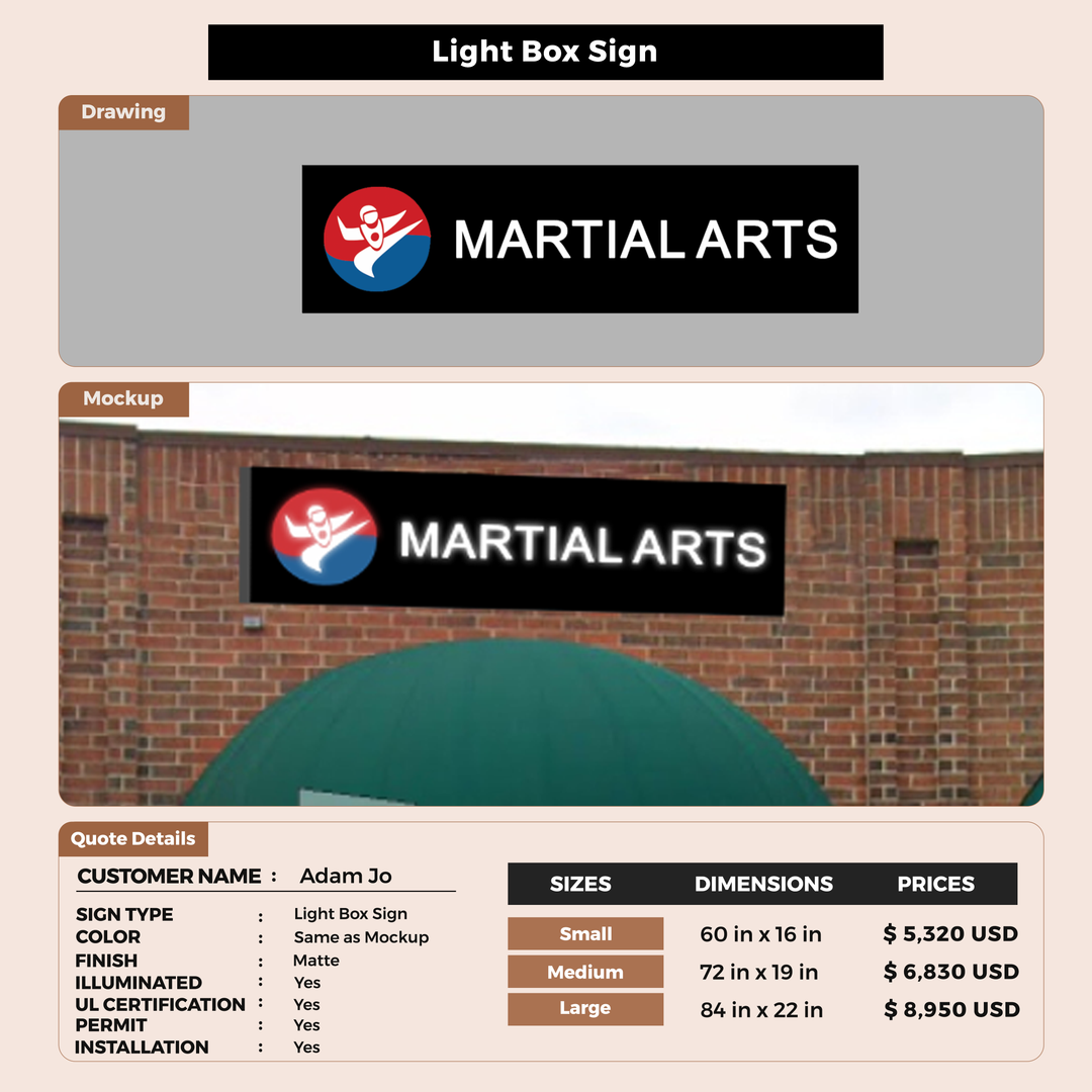 Business signage for Adam Jo