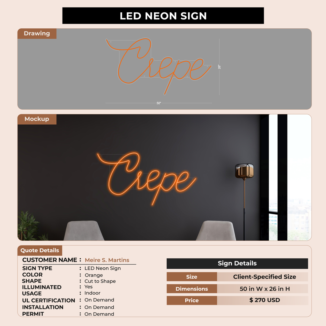 LED Neon Signs for Meire S. Martins