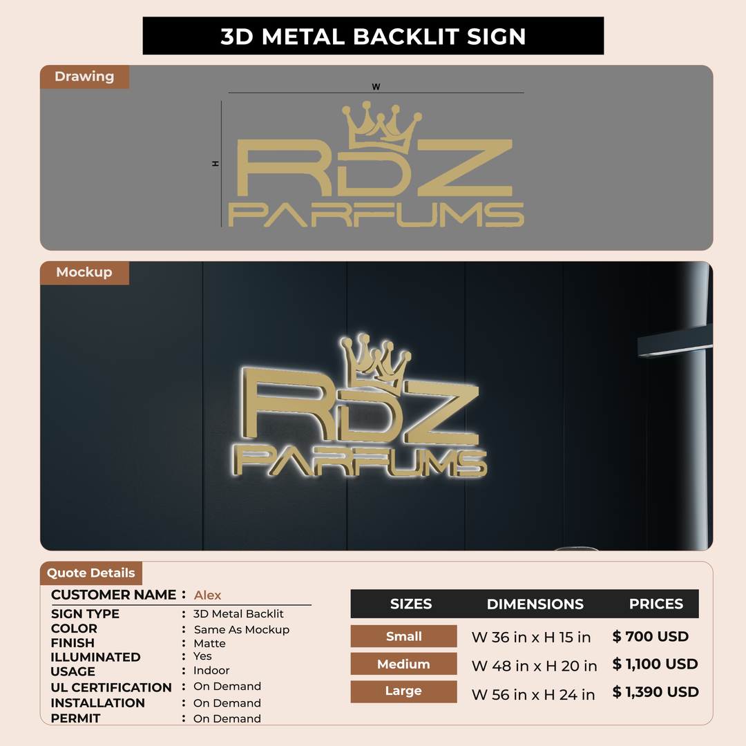 Business Signage for Alex