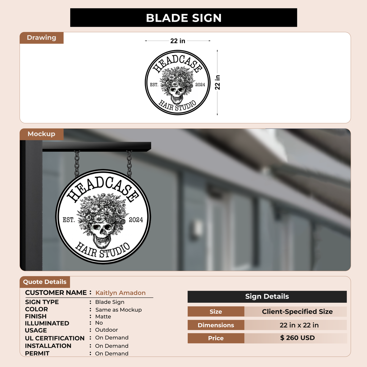 2d blade sign for Kaitlyn Amadon