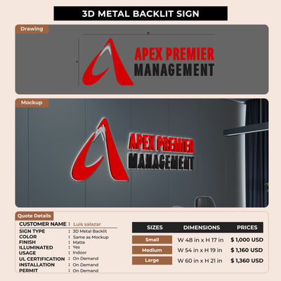 Business Signage for Luis salazar