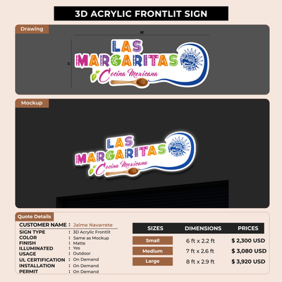 Business signage for Jaime Navarrete