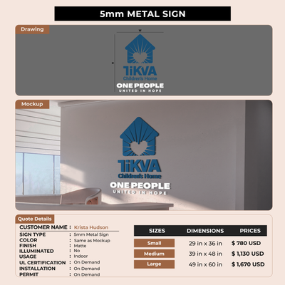 Business signage for Krista Hudson