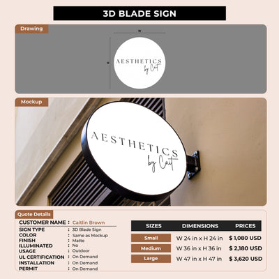 Business Signage for Caitlin Brown