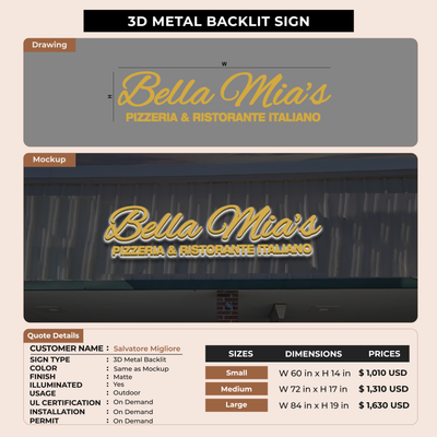 Business Signage for Salvatore Migliore