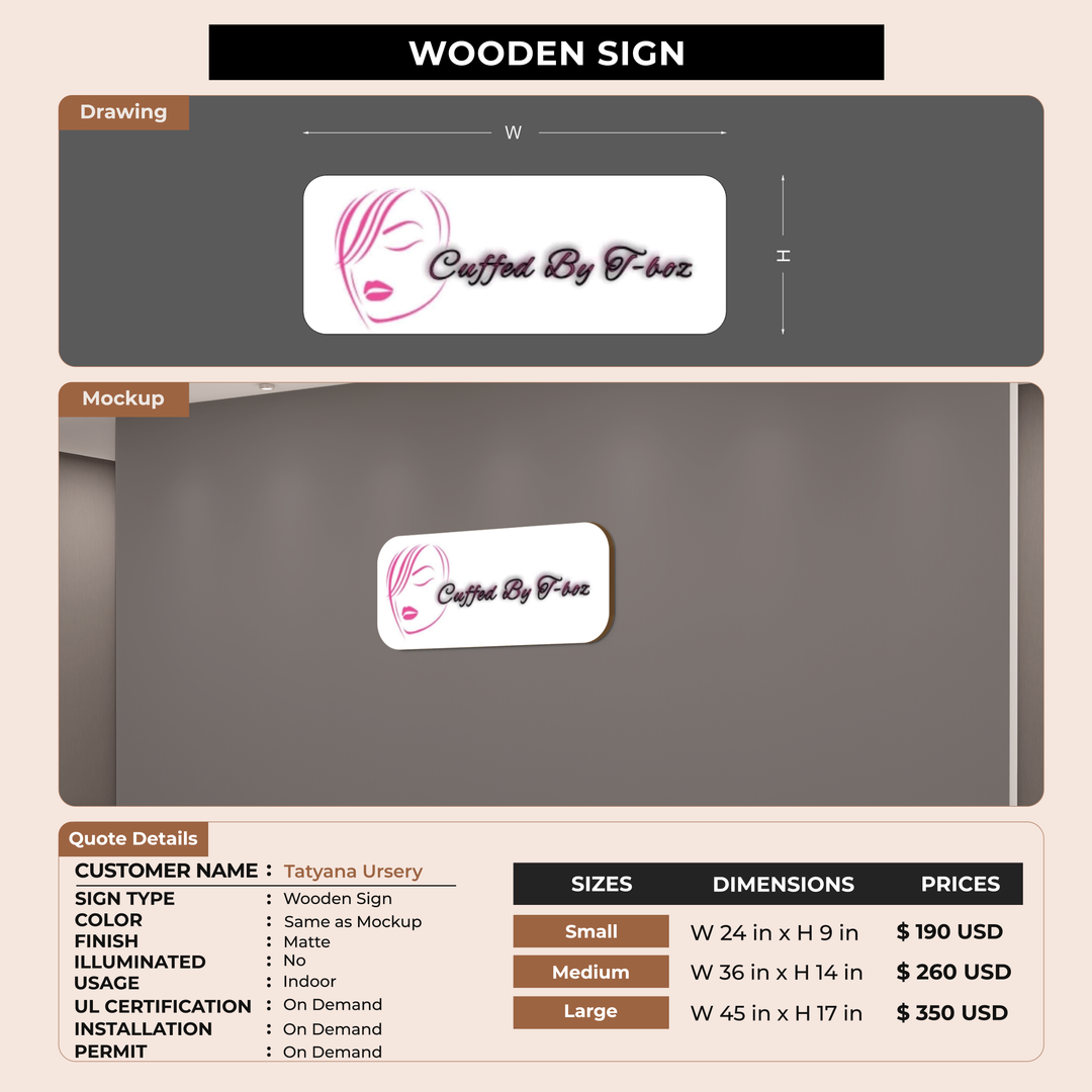 Wooden Sign FOR Tatyana Ursery