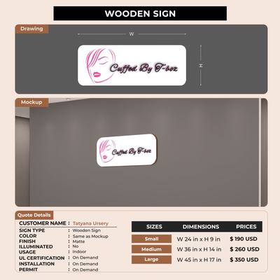 Wooden Sign FOR Tatyana Ursery