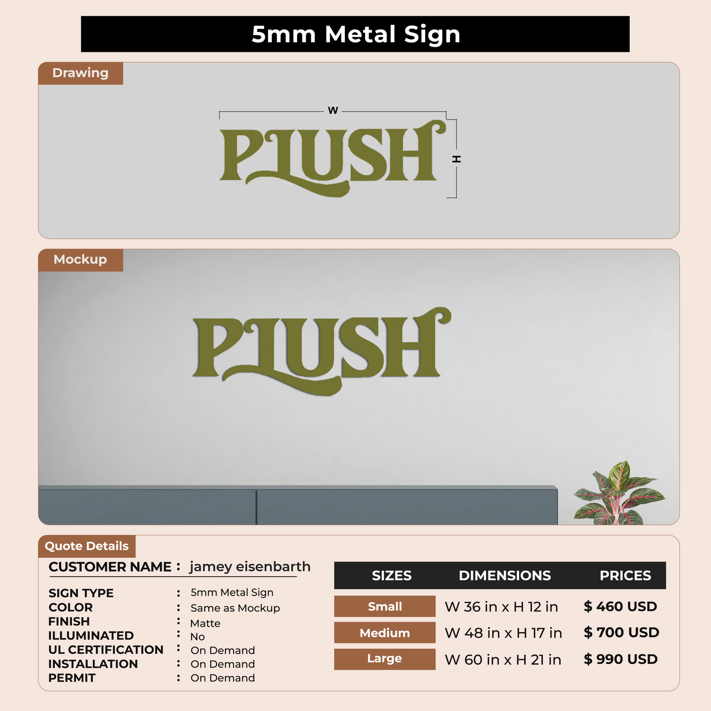 Custom Signs For jamey eisenbarth