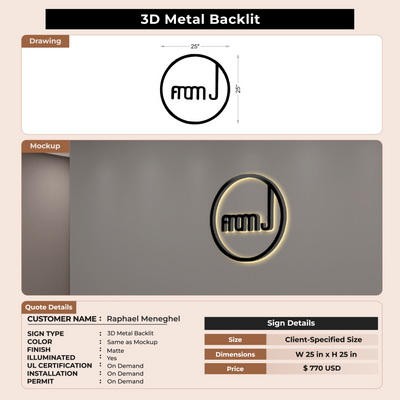 Custom Signs for Raphael Meneghel