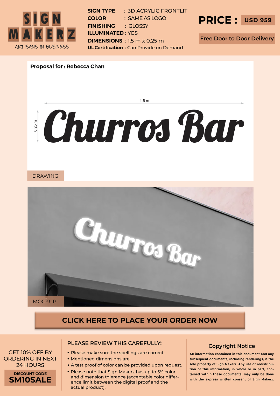 Custom Signs for Rebecca Chan