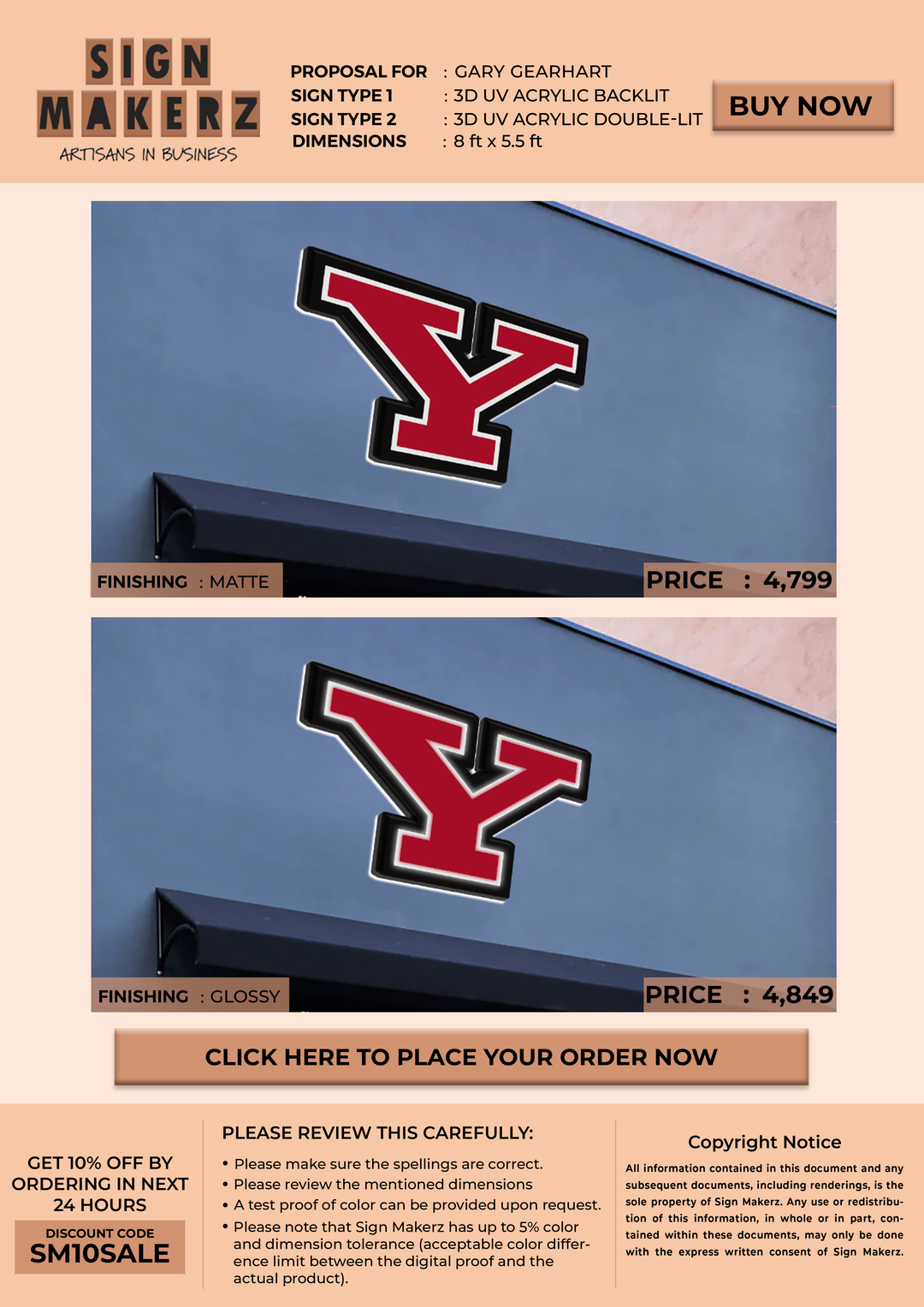 Custom Signs for Gary Gearhart