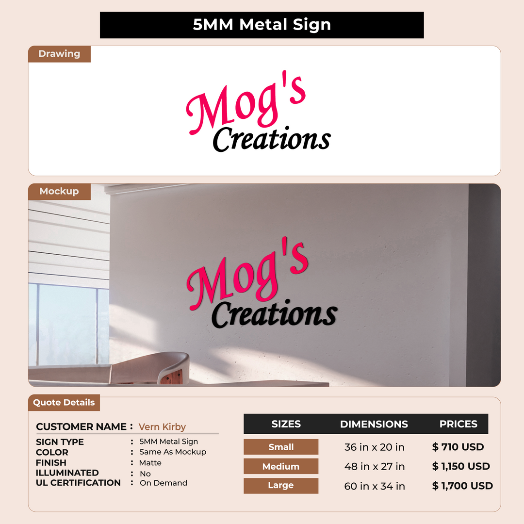 Custom Signs For Vern Kirby