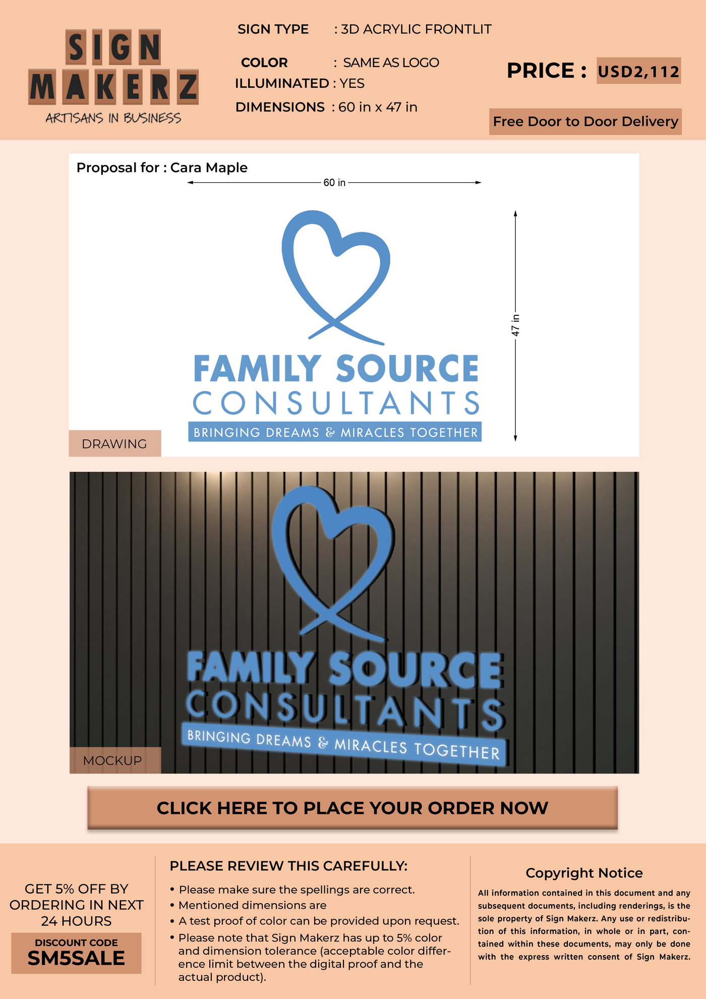 Business Signs for Cara Maple