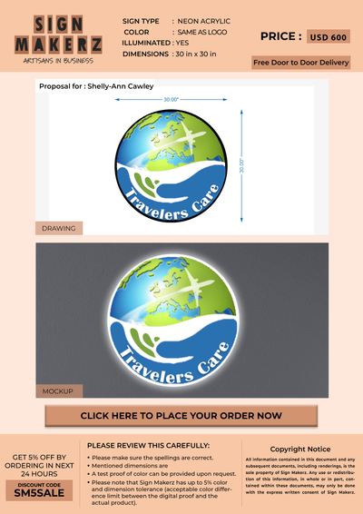 Business signage for Shelly-Ann Cawley