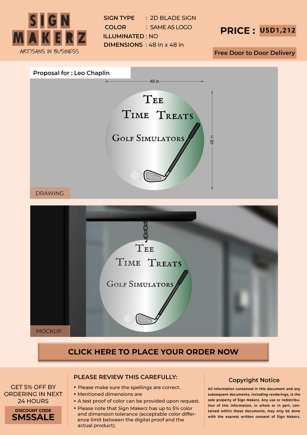 Business signage for Leo Chaplin