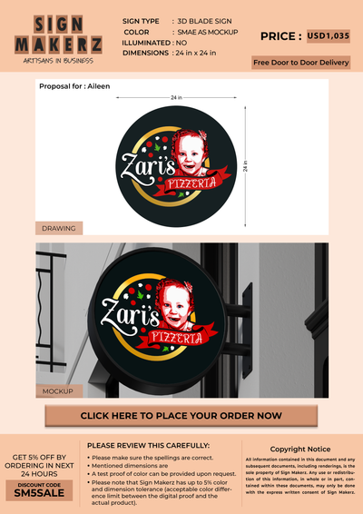 Business signage for Aileen