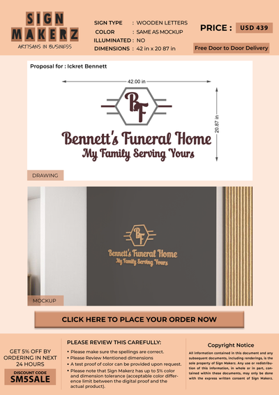 Business signage for Ickret Bennett