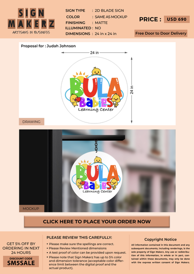 Business signage for Judah Johnson