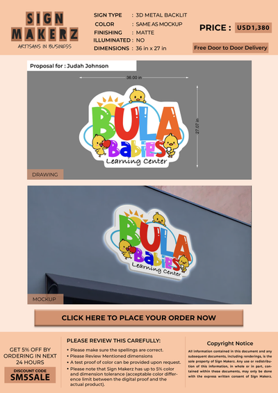 Business signage for Judah Johnson
