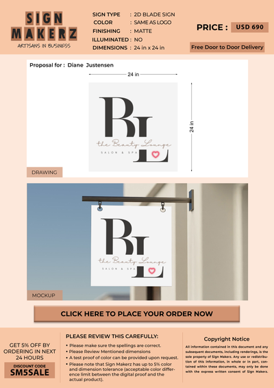 Business Signs for Diane Justensen