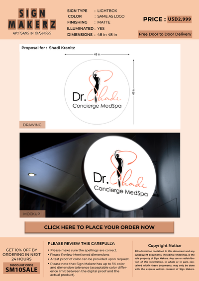Business signage for Shadi Kranitz