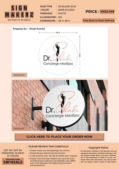 Business signage for Shadi Kranitz