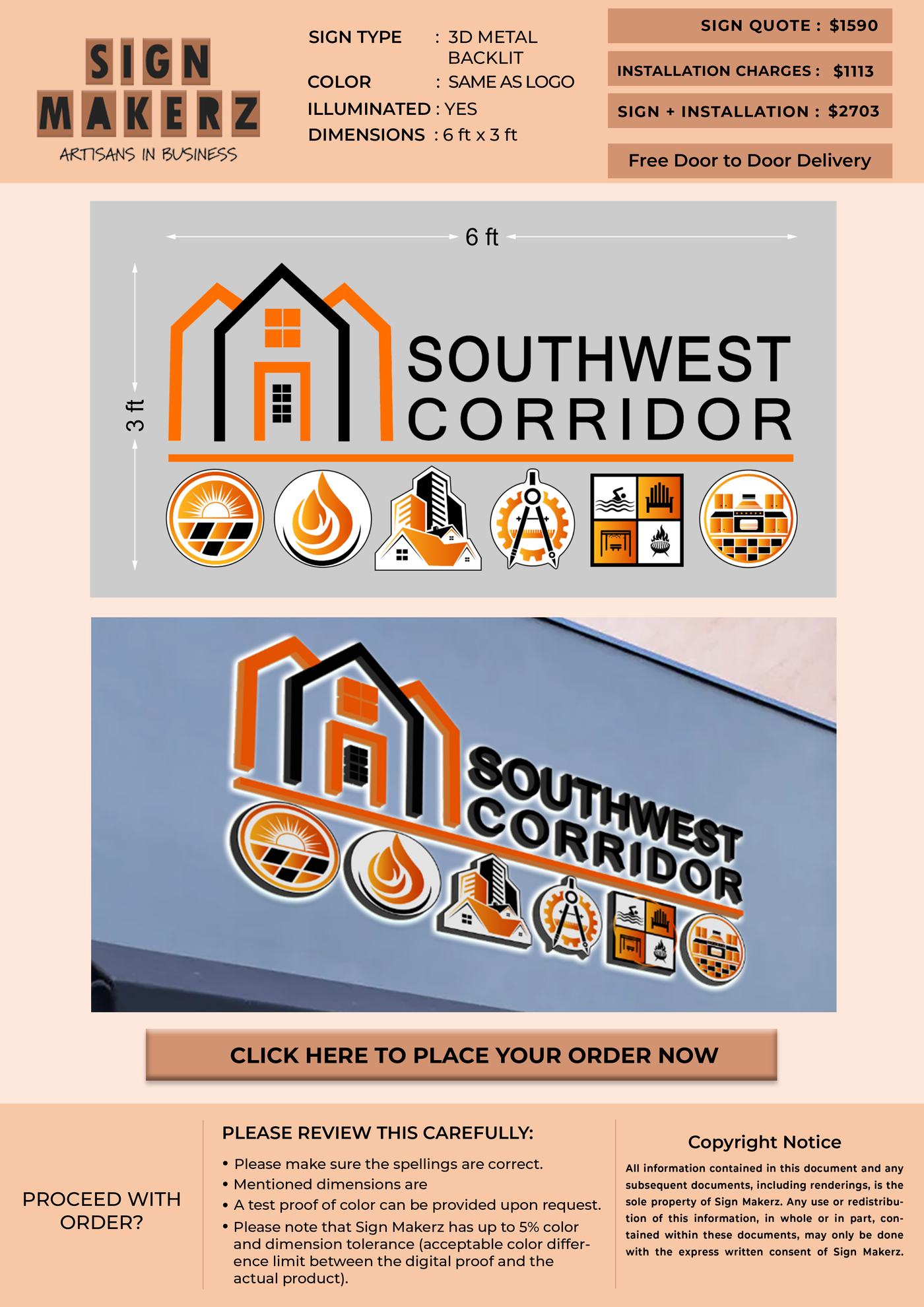 Business signage for Stephanie Cabrera