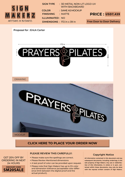 3D Metal sign for Erica Carter