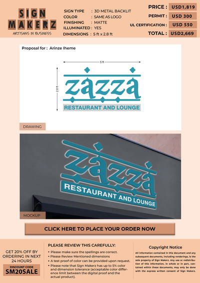 3d signs for Arinze Iheme