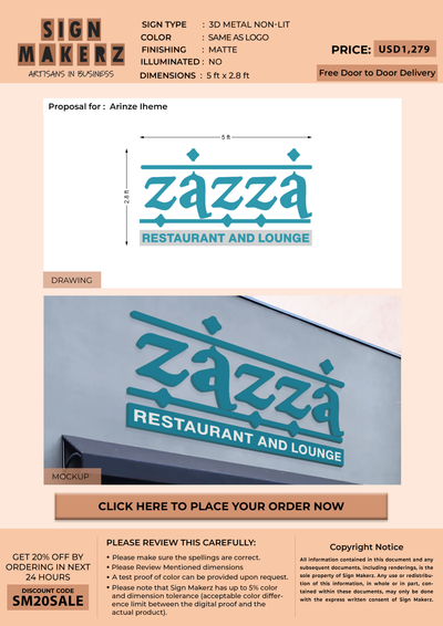 3d signs for Arinze Iheme