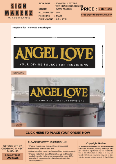 Custom Signs For Vanessa Battaforyen