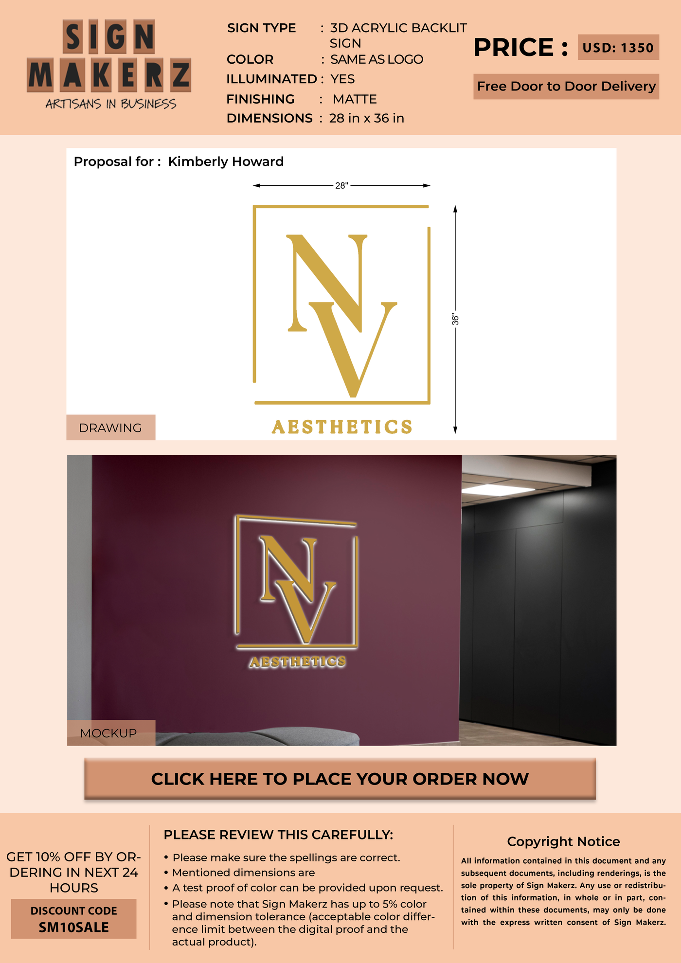 Custom Signs For Kimberly Howard