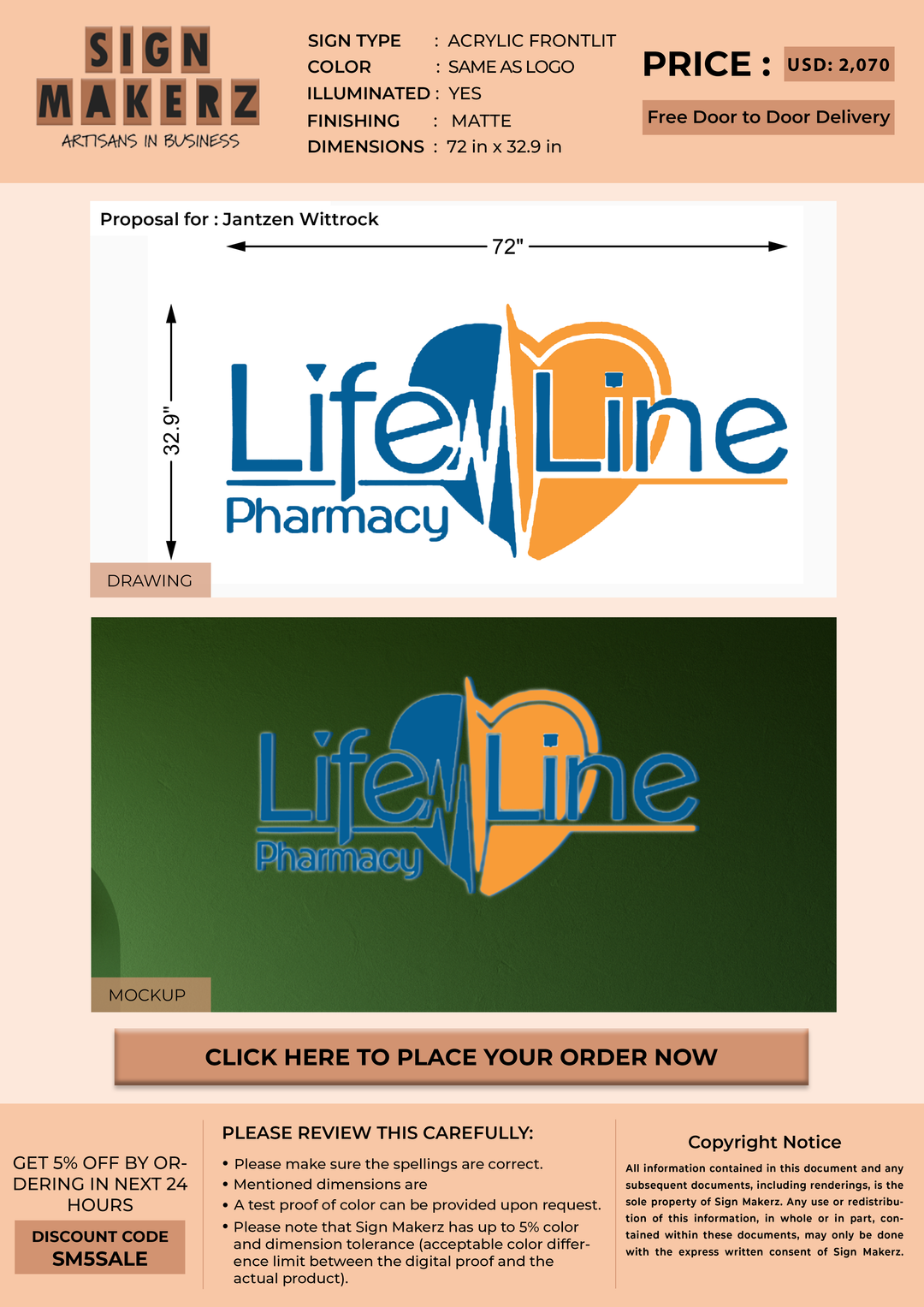 Acrylic Frontlit Sign For Jantzen Wittrock