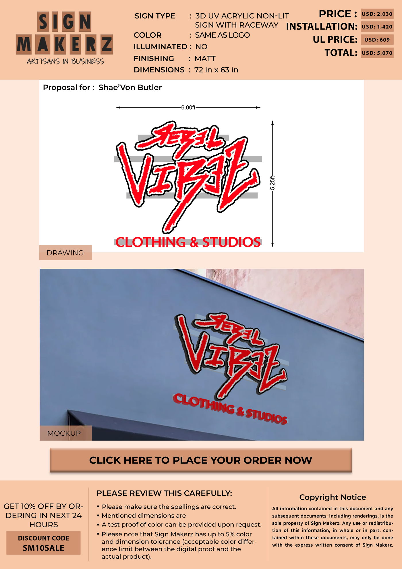 Custom Signs For Shae’Von Butler