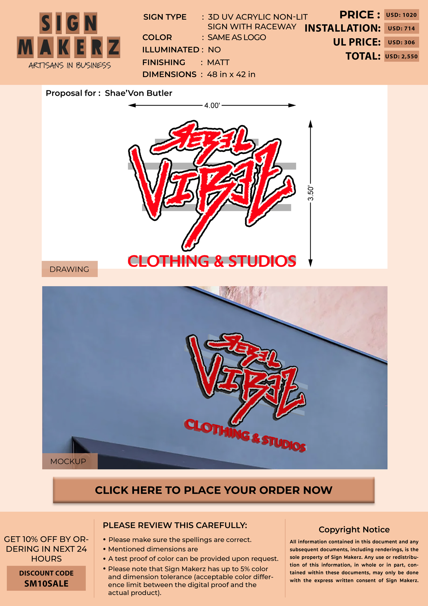 Custom Signs For Shae’Von Butler