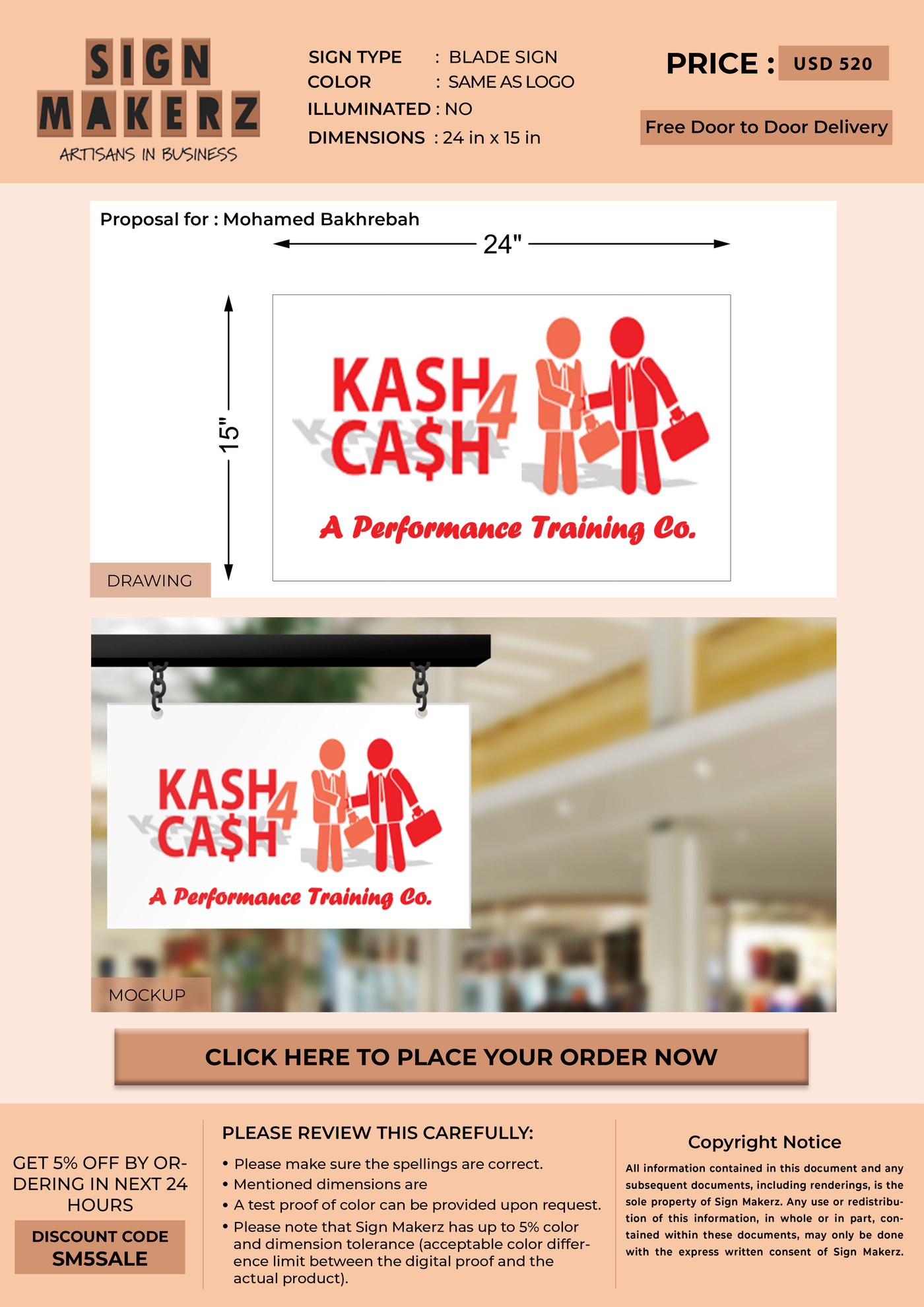 Custom Signs For Mohamed Bakhrebah