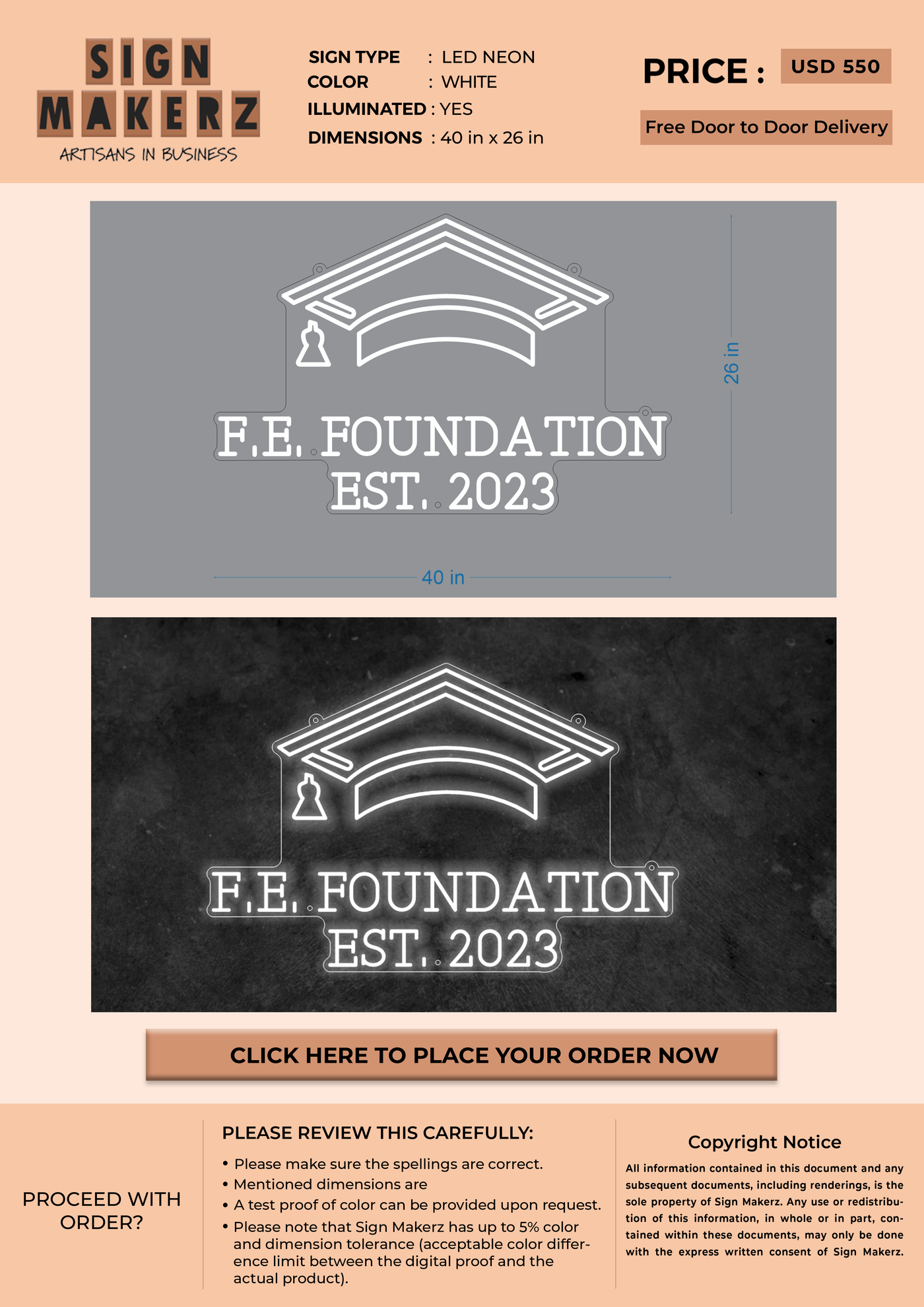 Custom Signs for Fabian Elizondo