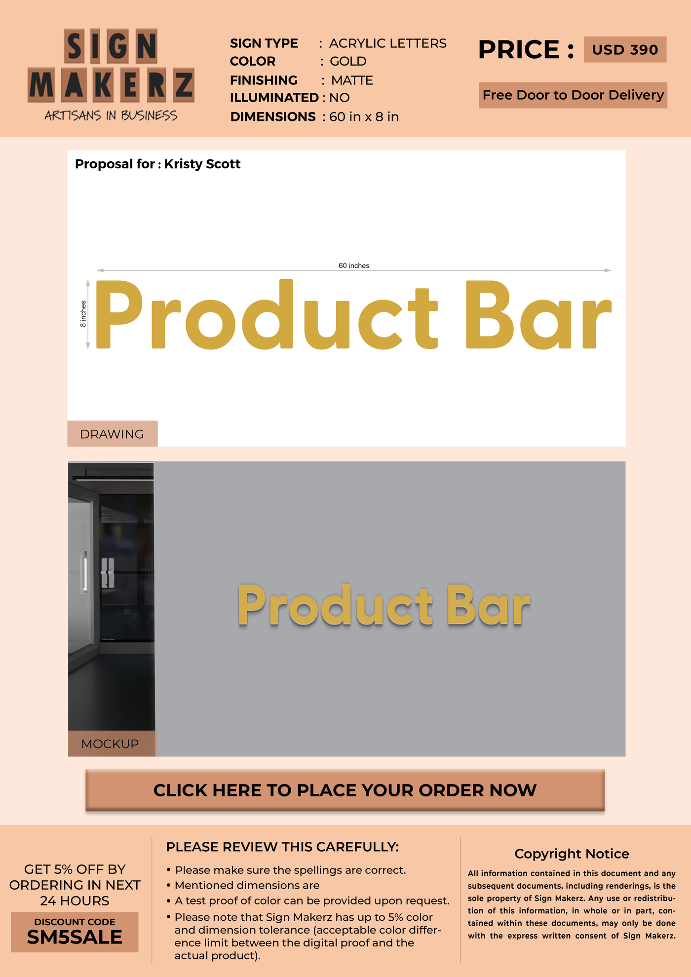 Custom Signs for Kristy Scott