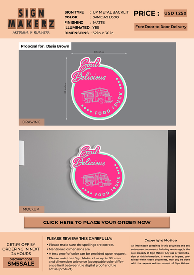 Business signage for Dasia Brown